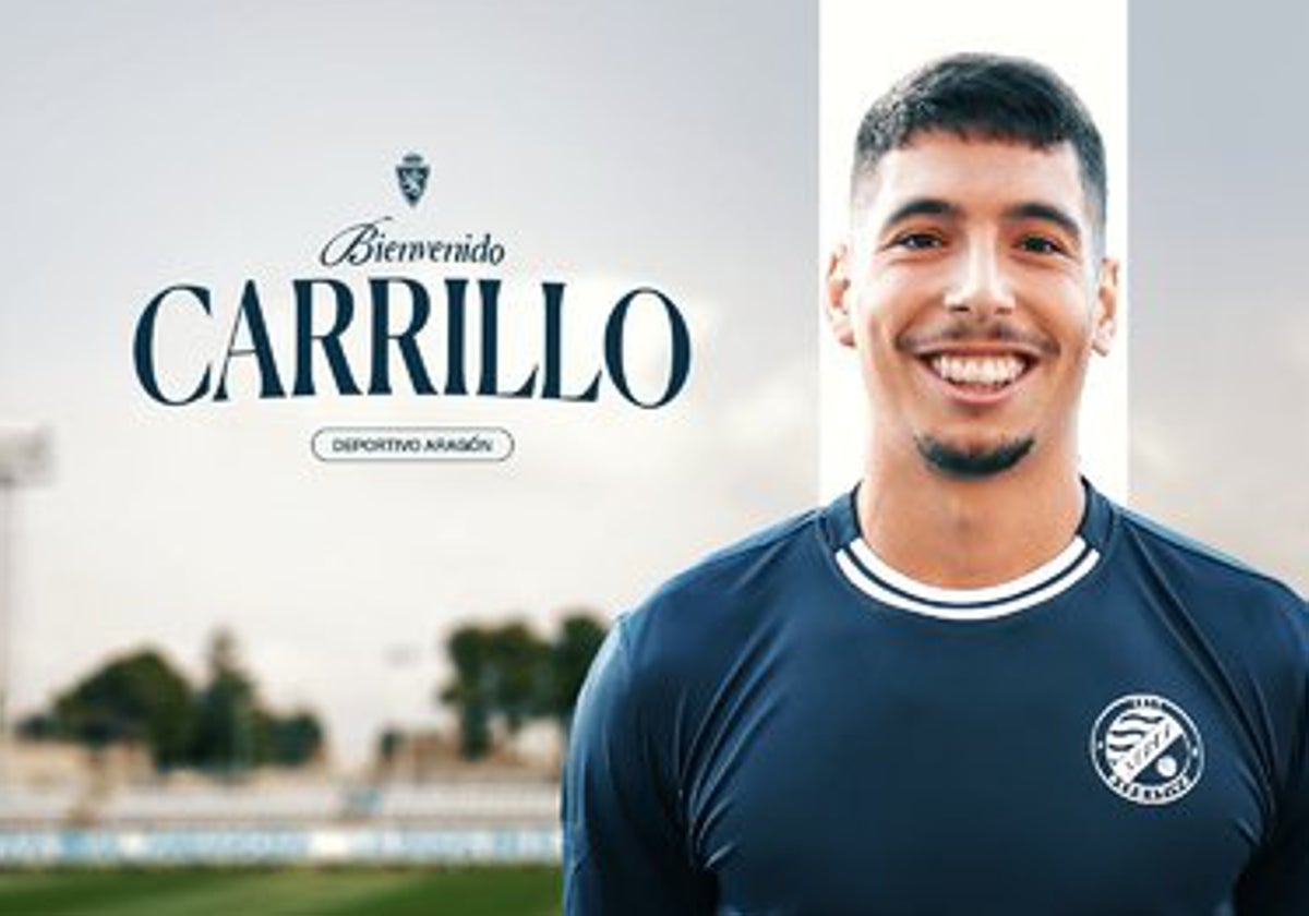 Hugo Carrillo, nuevo jugador del filial del Real Zaragoza.