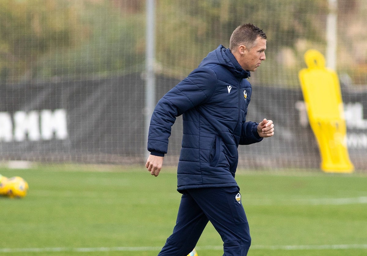 Johan Plat, durante una sesión de entrenamiento