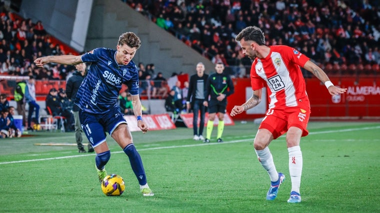 Iván Alejo esta temporada, justo antes de salir del Cádiz CF.