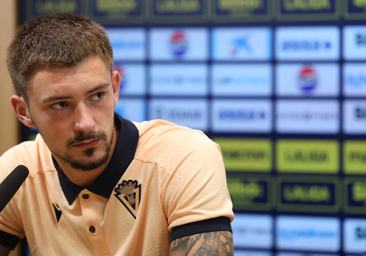 Bojan Kovacevic, en su presentación como jugador del Cádiz CF