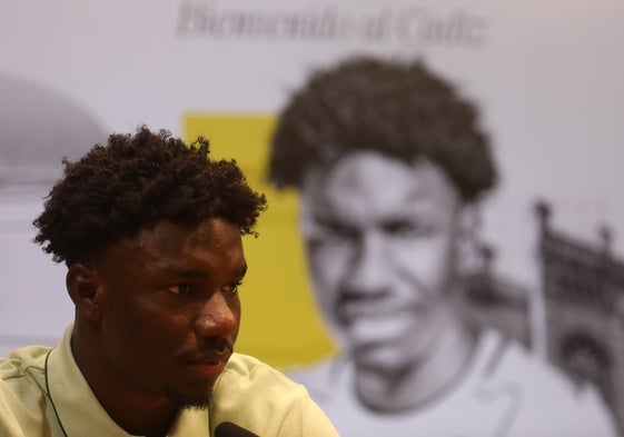 Alfred Caicedo, durante la presentación