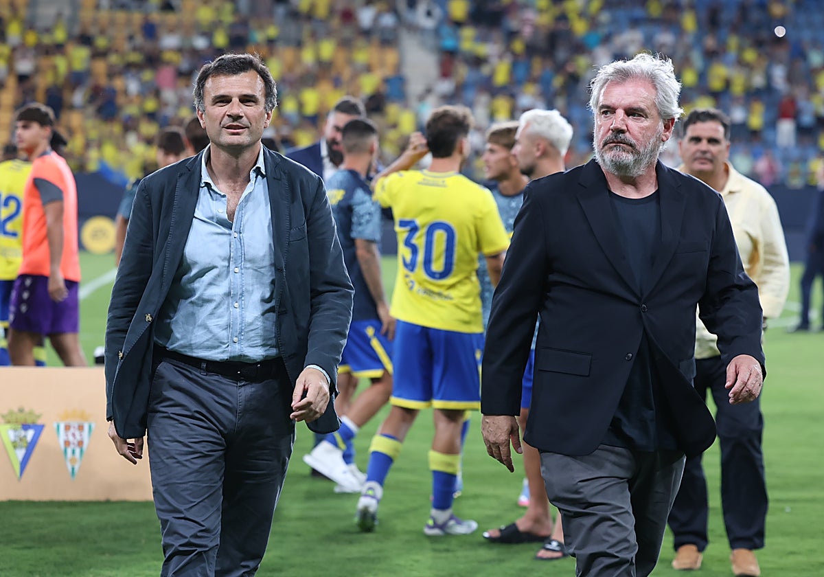 Bruno García, alcalde de Cádiz, y Manuel Vizcaíno, presidente del Cádiz CF.