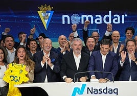 La nutrida representación del Cádiz CF en Nueva York