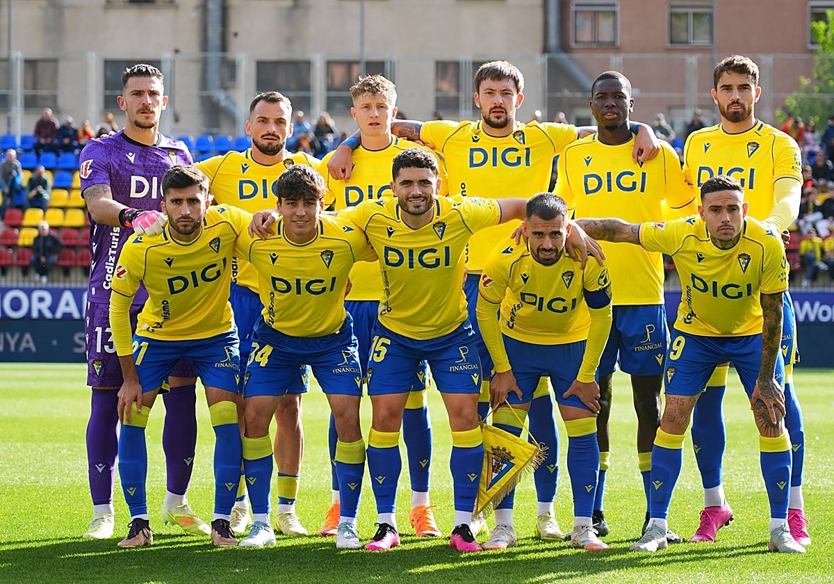 Once titular del Cádiz CF en Andorra.