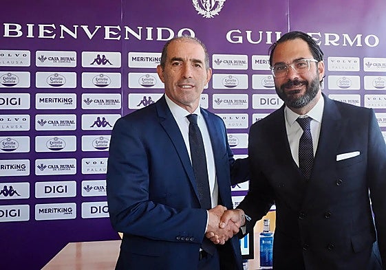 Almada y Orta, en la presentación del primero como entrenador pucelano.