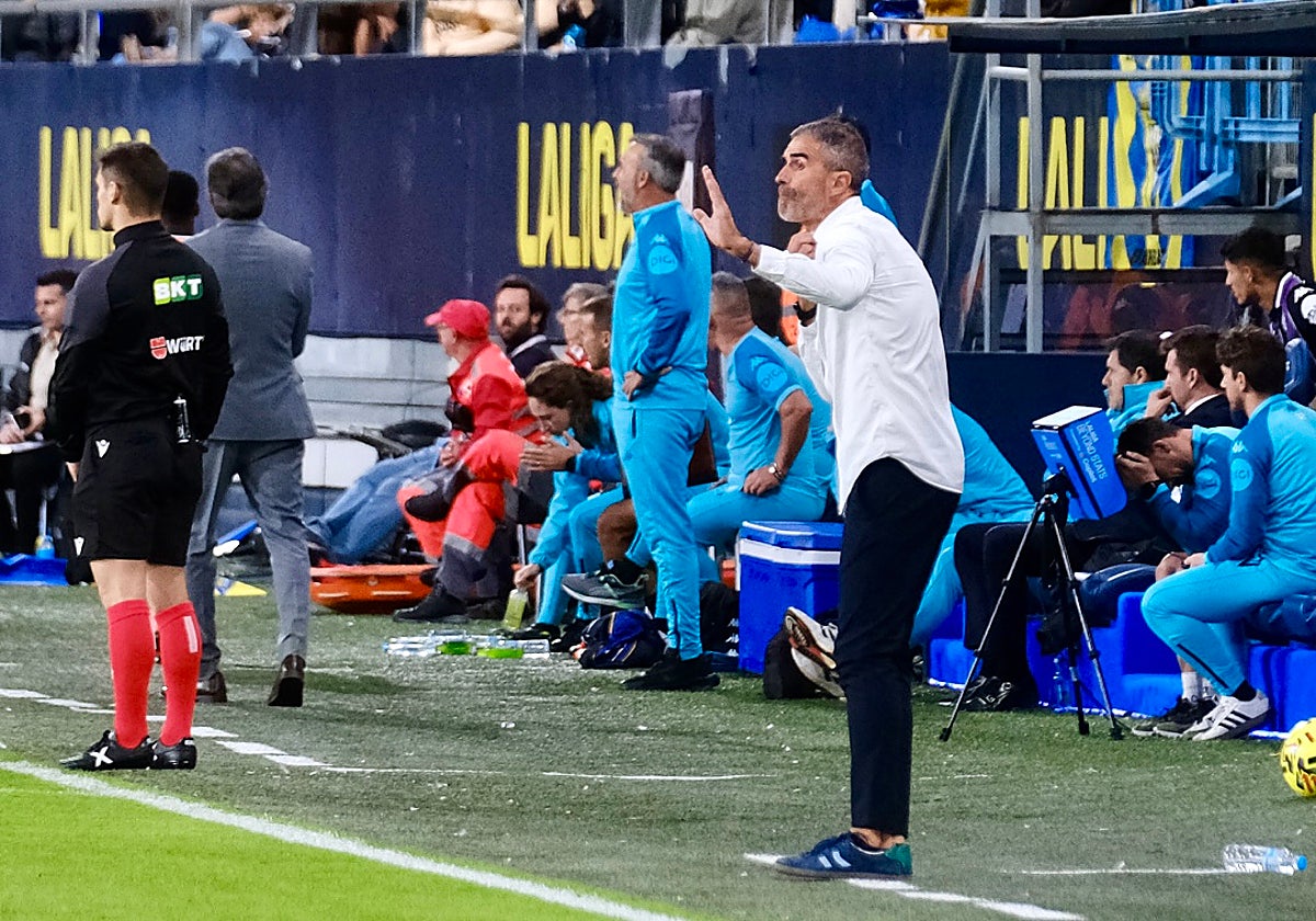 Garitano durante el partido