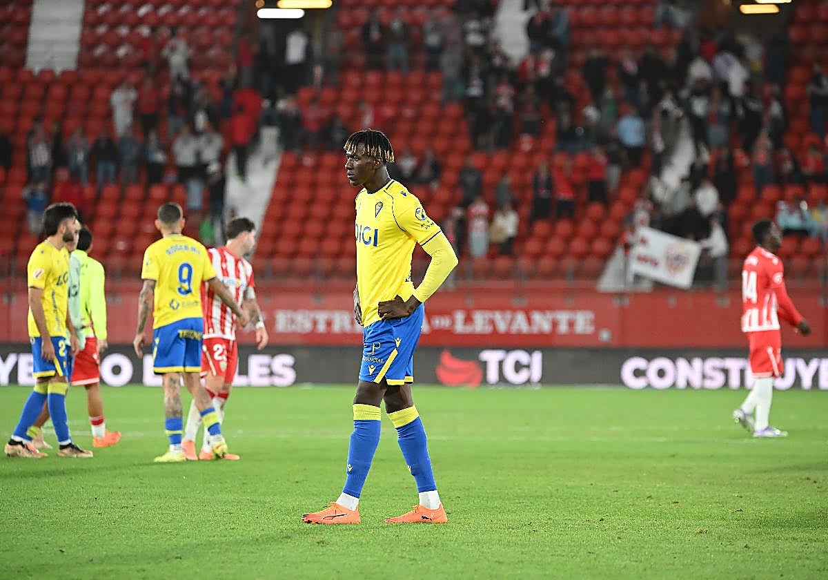 Camara, poco después del 3-0 en Almería.