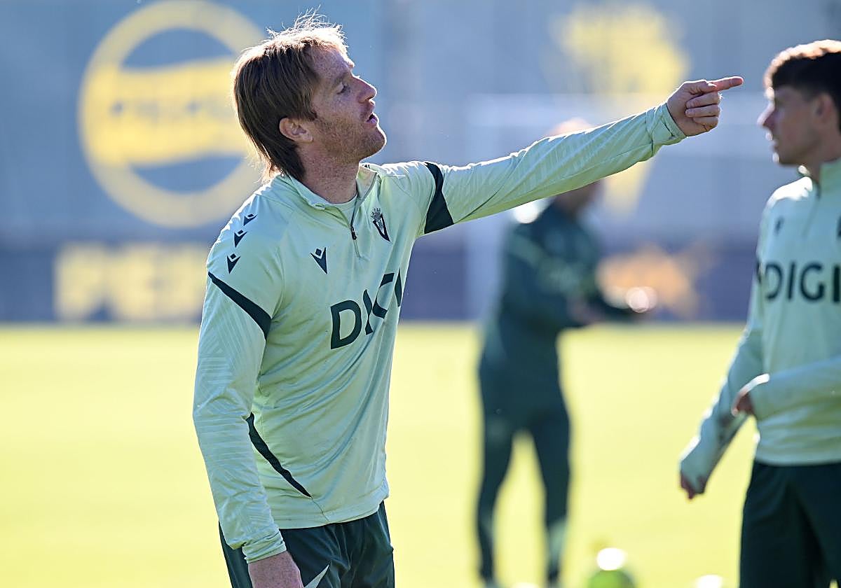 Álex, en un entrenamiento.