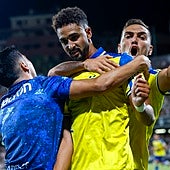 Chris Ramos durante su etapa en el Cádiz CF.