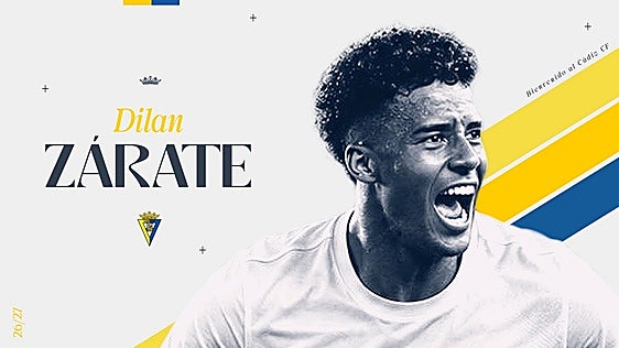 Dilan Zárate, talento internacional para el centro del campo del Cádiz CF