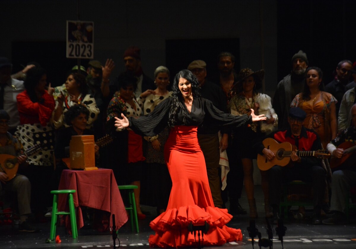 El coro 'Casa Remedios esquina con Cádiz' durante su actuación en el Falla.