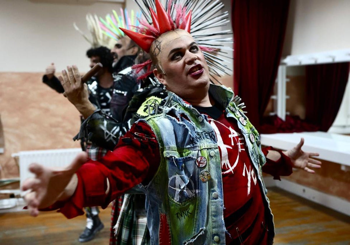 Chicho, en los camerinos del Gran Teatro Falla.