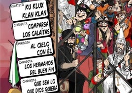 Agrupaciones punteras del Carnaval de Cádiz 2025 se meten en el ascensor de la chirigota de Écija para ayudar a Valencia