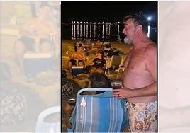 El momentazo de la chirigota del Sheriff en la playa de La Caleta: «¡Qué bonito chiquillo!»