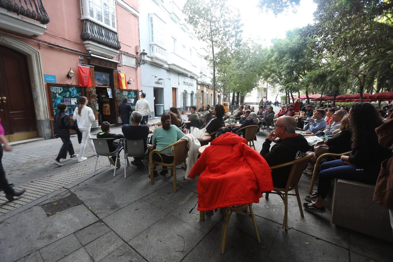 Las imágenes en la calle del España - Marruecos