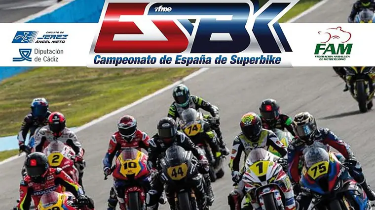 Cartel del ESBK - Campeonato de España de Superbike que se celebra en Jerez este fin de semana.