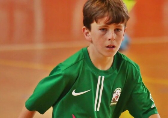 El alevín Guille, jugador gaditano de la selección andaluza.