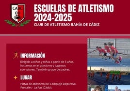 El Club Atletismo Bahía de Cádiz pone en marcha las Escuelas de Atletismo 2024/2025