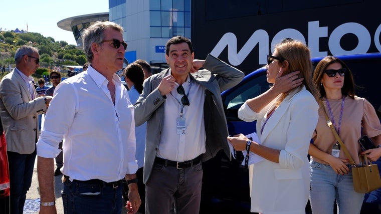 Alberto Núñez Feijóo junto a Juanma Moreno en el Circuito de Jerez - Ángel Nieto.