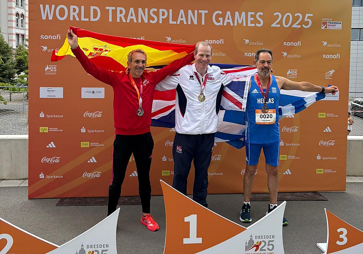Miguel Ángel Muñoz suma tres medallas en los Juegos Mundiales de Trasplantados de Dresde