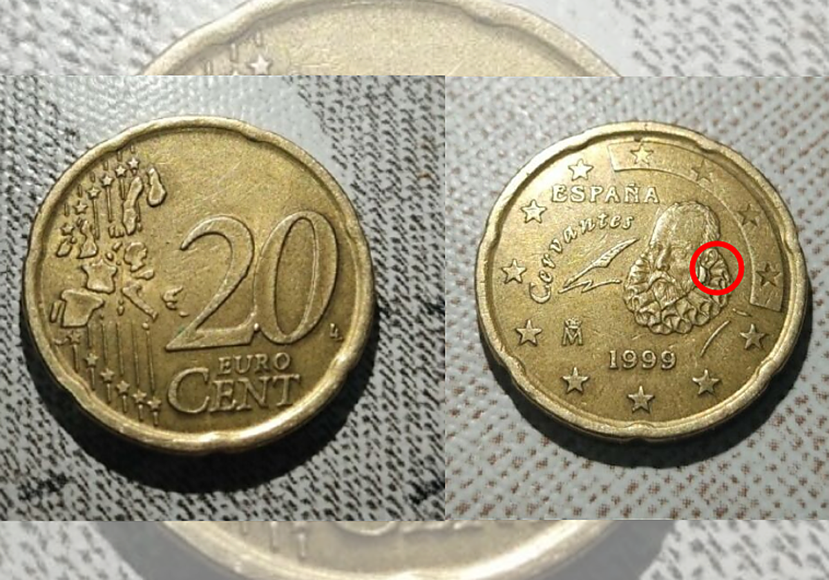 La moneda de 20 céntimos española con exceso de metal que puedes vender ...