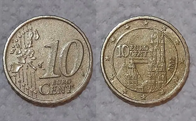 Moneda de Austria de 10 céntimos de 2002