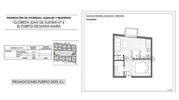 Planos de la promoción de viviendas nueva en El Puerto