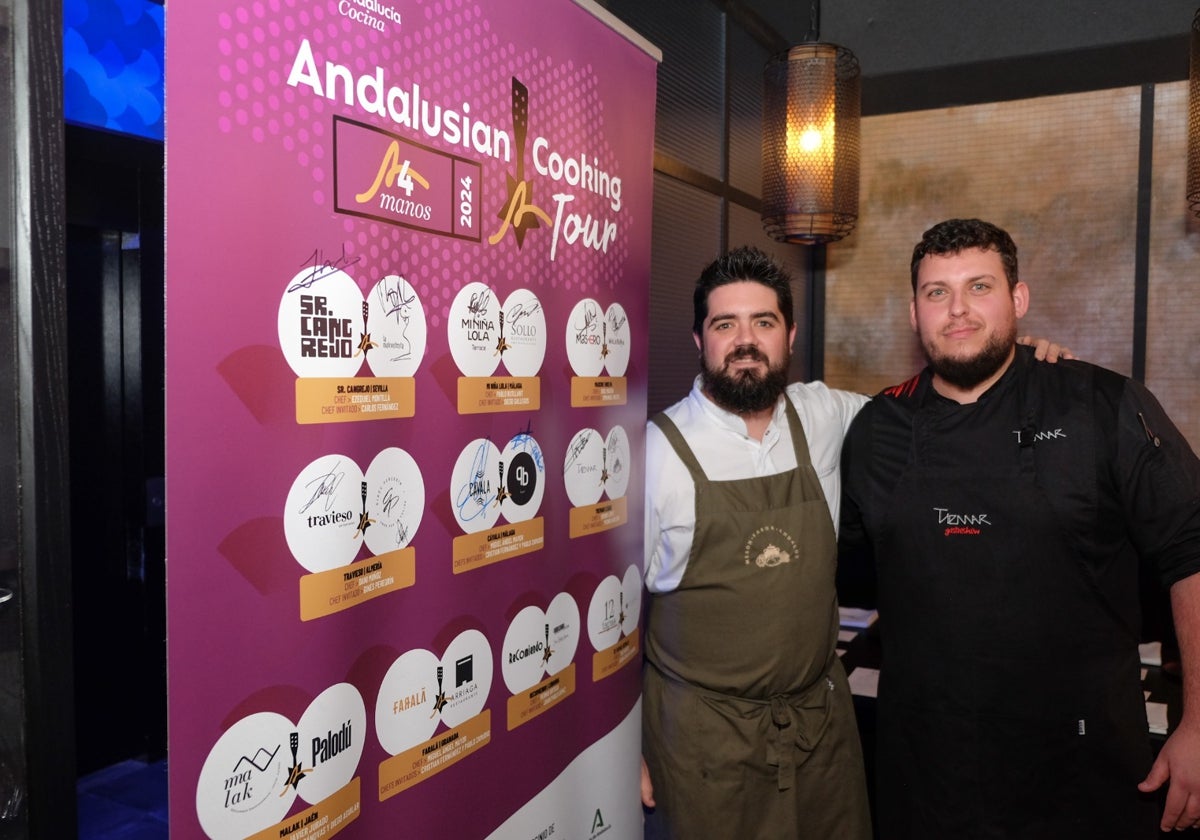 Pedro Aguilera, chef del Mesón Sabor Andaluz e Isidro López, chef de Tiemar