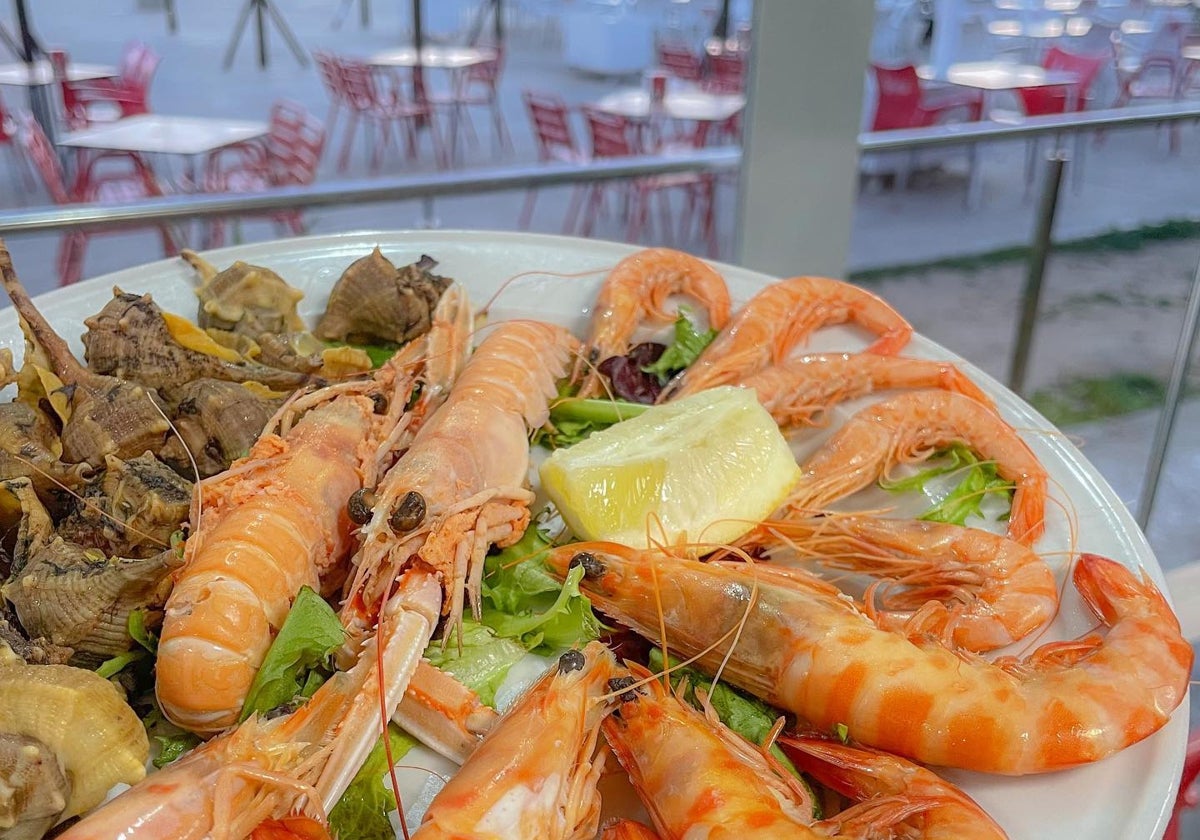 Plato de marisco en Casa Muriel-La Corchuela de San Fernando