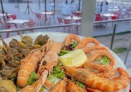 Plato de marisco en Casa Muriel-La Corchuela de San Fernando