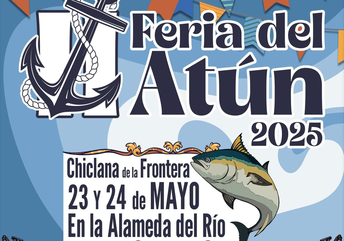 Cartel de la feria del atún 2025 en Chiclana de la Frontera