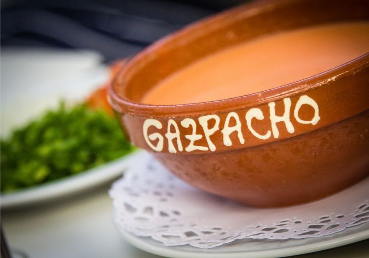 Cuenco de gazpacho andaluz