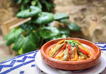 Cous cous de atún y calabaza en El Jardín del Califa de Vejer de la Frontera (Cádiz)