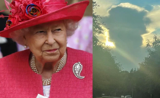 Imagen de la Reina Isabel II y la nube