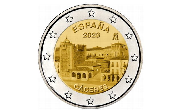 Así la moneda de homenaje a Cáceres.