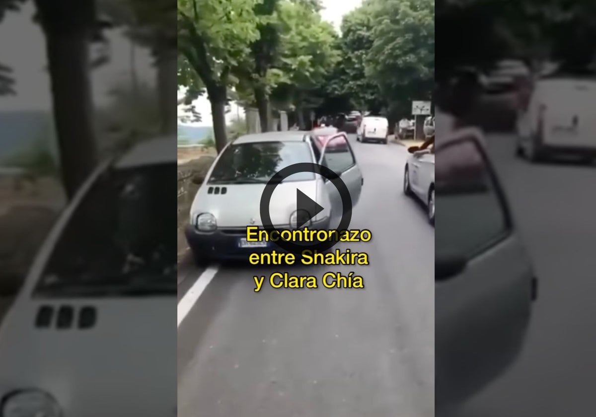 El vídeo viral del choque entre un Twingo y un Ferrari tras la nueva canción de Shakira y Bizarrap