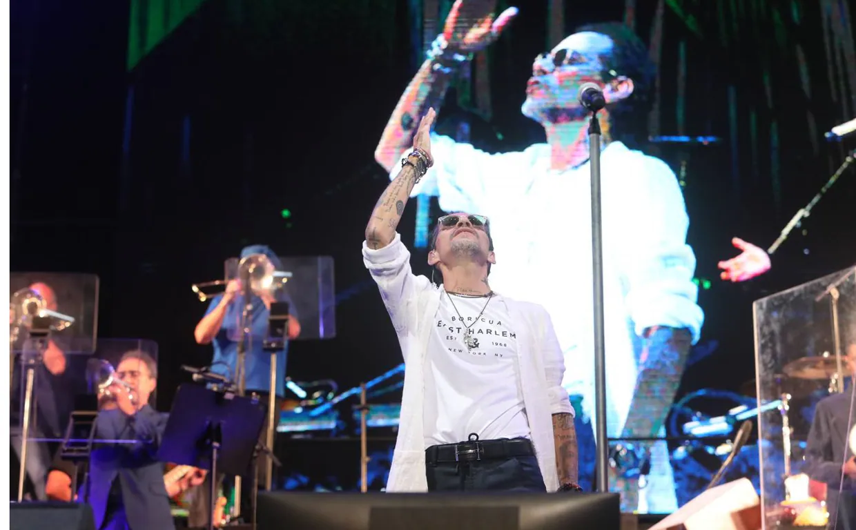 Marc Anthony actuando en Concert Music Festival la noche de este lunes.