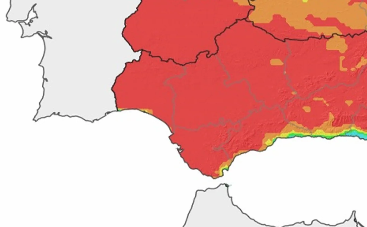 El «riesgo extremo» de incendios se dispara en Cádiz por la ola de calor y el levante