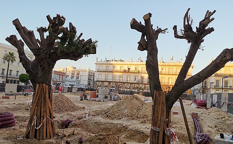 El retraso en las obras de la plaza del Rey aumenta las tensiones en San Fernando