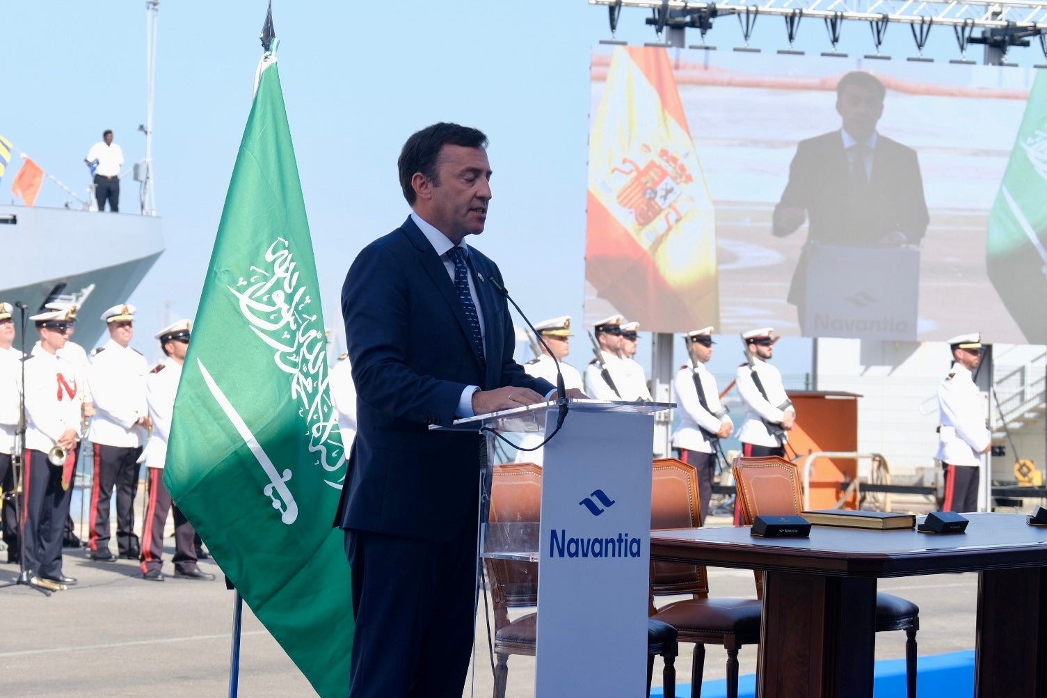 En imágenes: Navantia entrega a Arabia Saudí la segunda corbeta construida en Bahía de Cádiz
