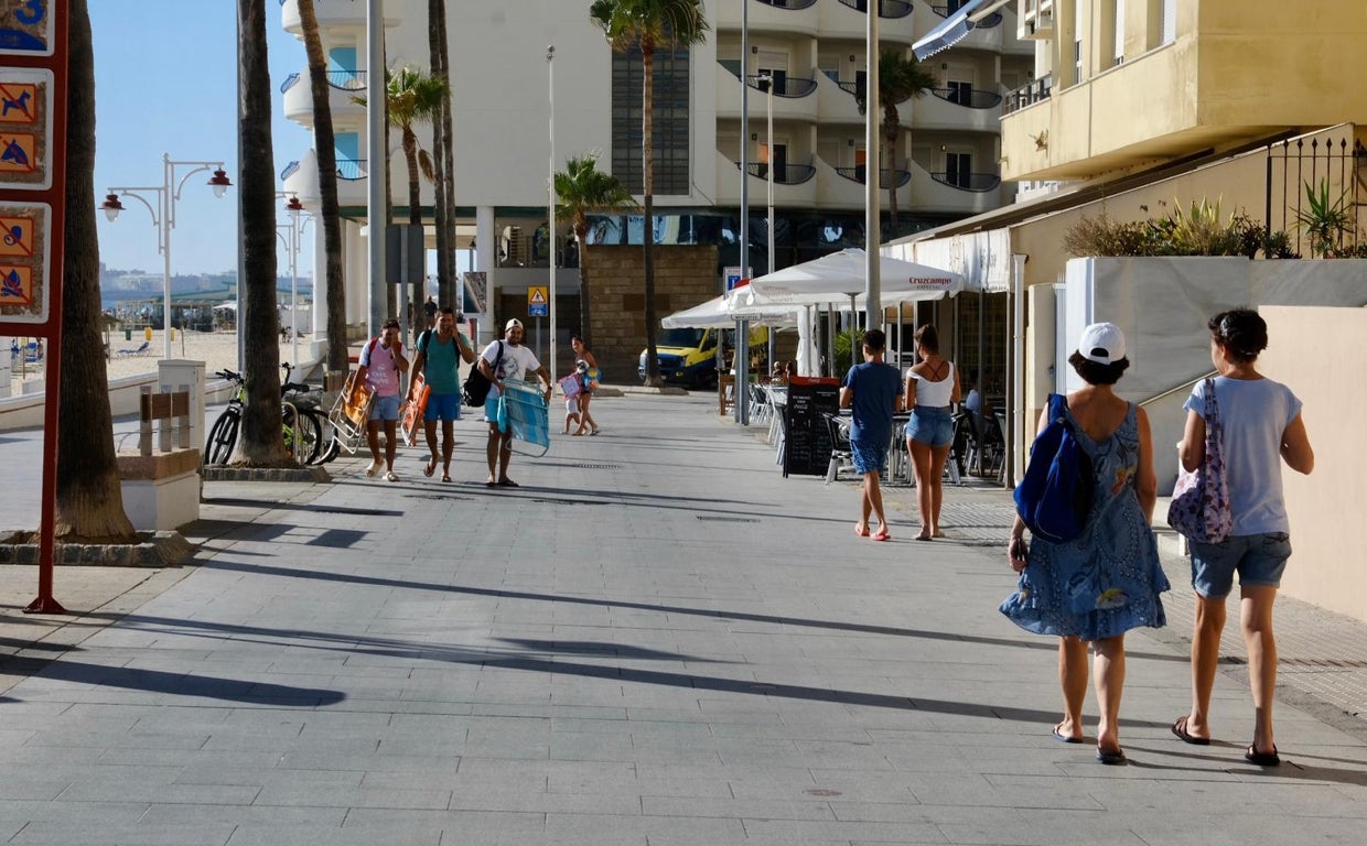 La zona del Paseo Marítimo de Cádiz donde se instalarán las cámaras.