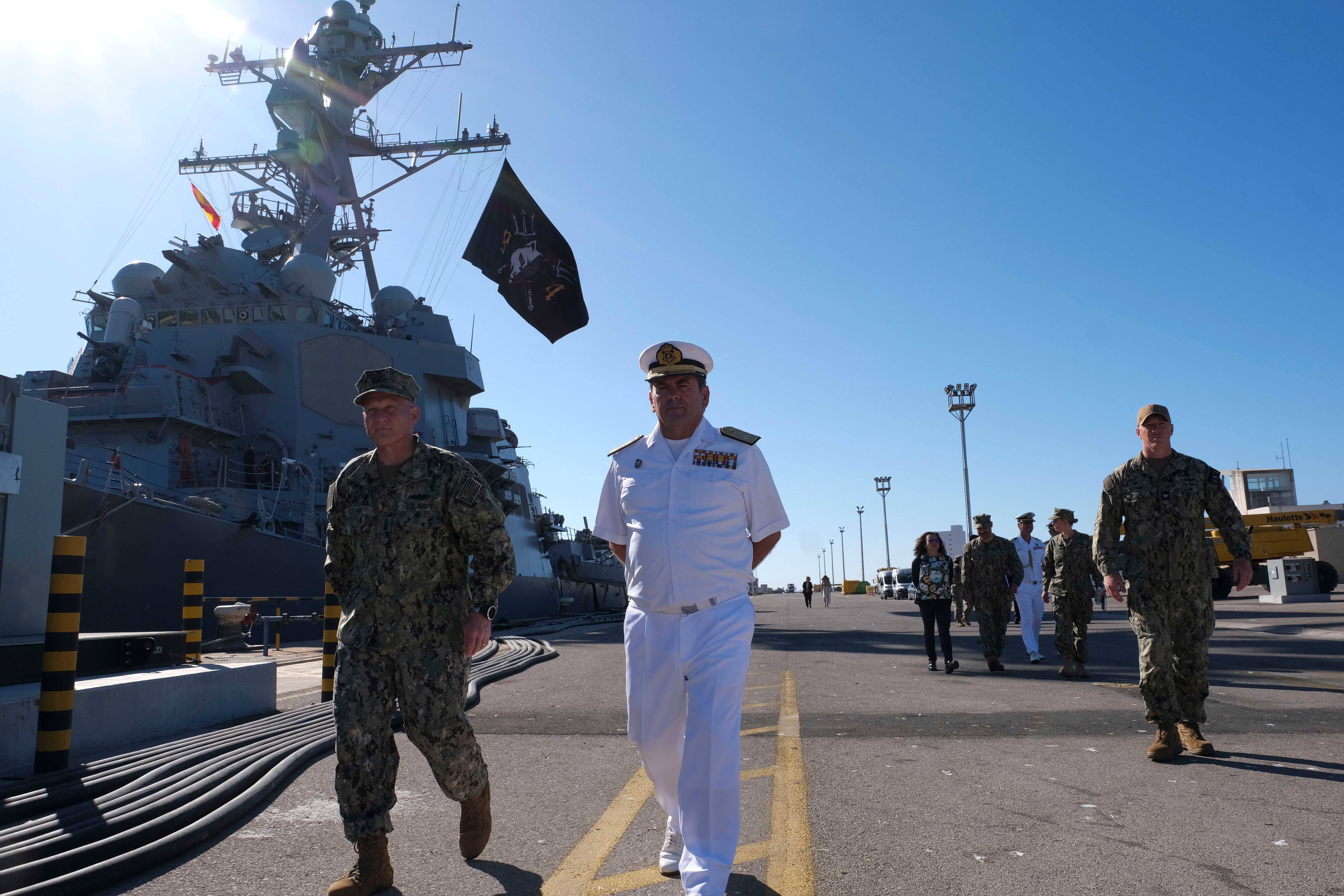 Fotos: la llegada del destructor norteamericano USS Bulkeley a la base de Rota