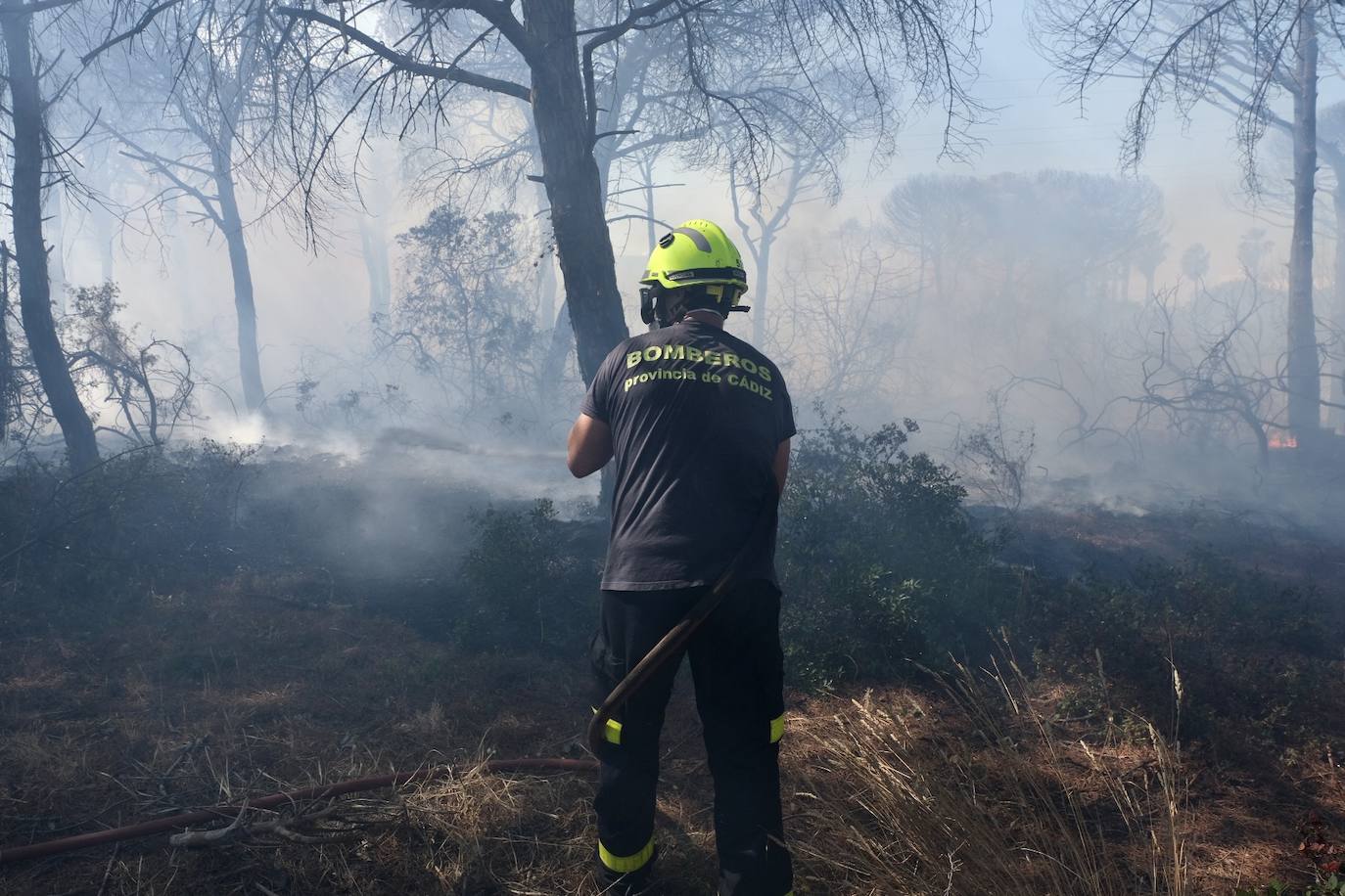 Las imágenes del incendio en Puerto Real