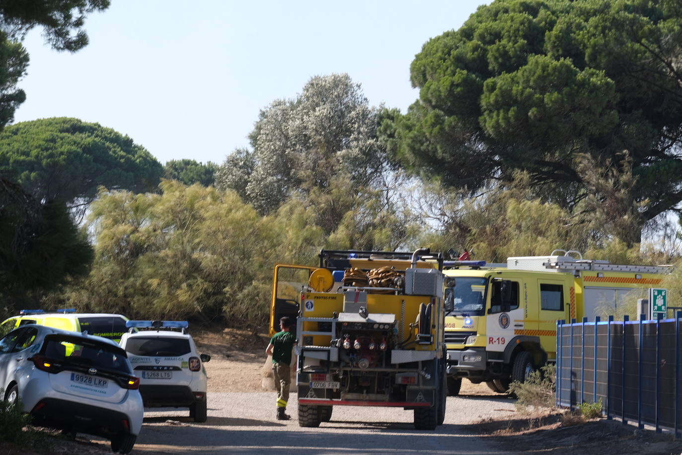 Las imágenes del incendio en Puerto Real