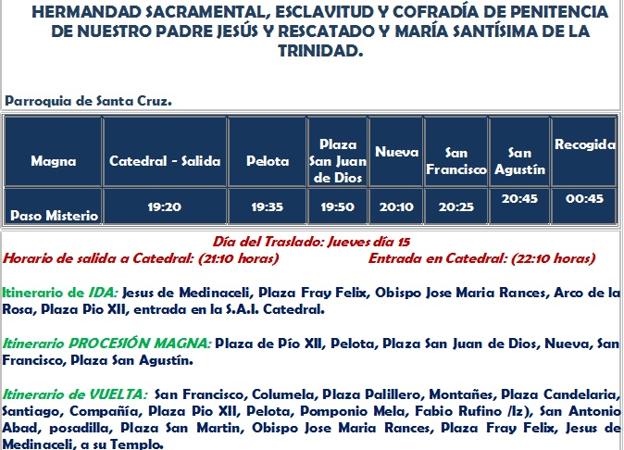 Magna Cádiz 2022: Horarios e itinerarios de los traslados y la procesión de este sábado