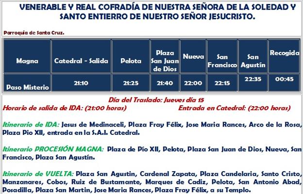 Magna Cádiz 2022: Horarios e itinerarios de los traslados y la procesión de este sábado