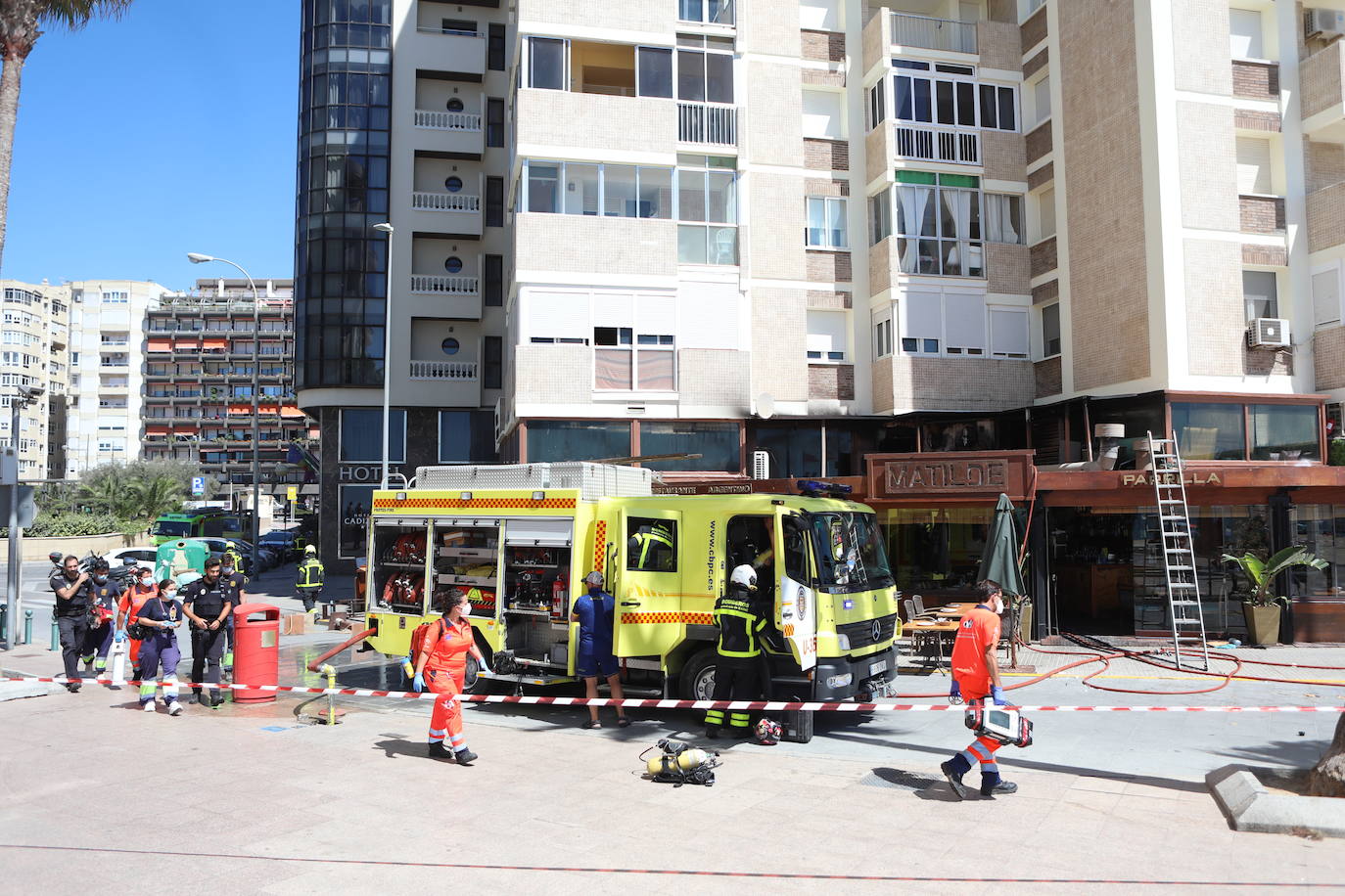 Así ha quedado La Parrilla de Matilde tras el incendio en el local