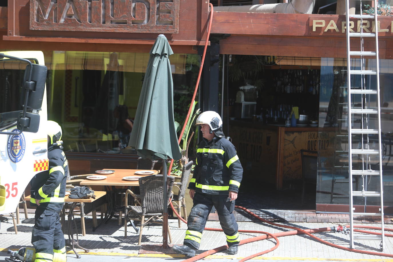 Así ha quedado La Parrilla de Matilde tras el incendio en el local