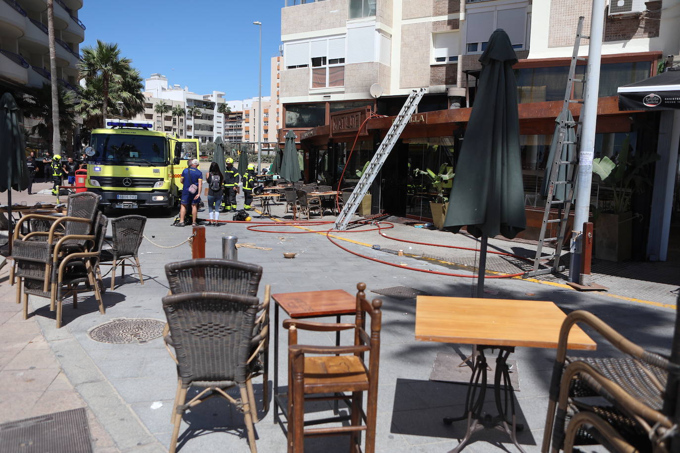 Así ha quedado La Parrilla de Matilde tras el incendio en el local