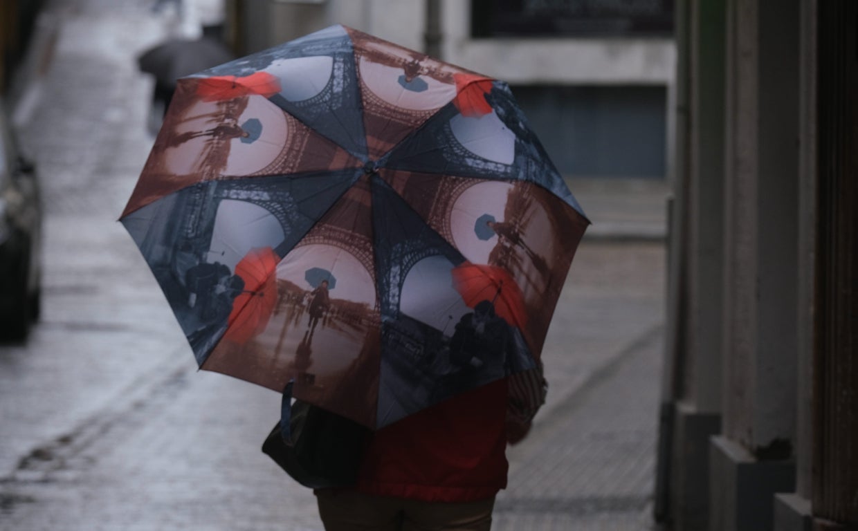 Imagen de archivo de lluvias en Cádiz.